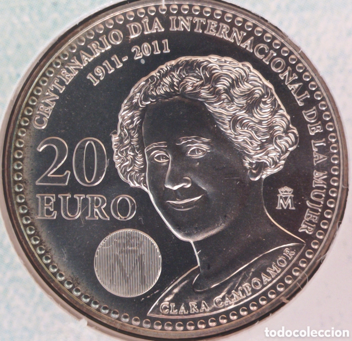 Monete FNMT: 2011, CARTERA FNMT CON MONEDA DE 20&euro; DEL CENTENARIO DEL D&Iacute;A INTERNACIONAL DE LA MUJER