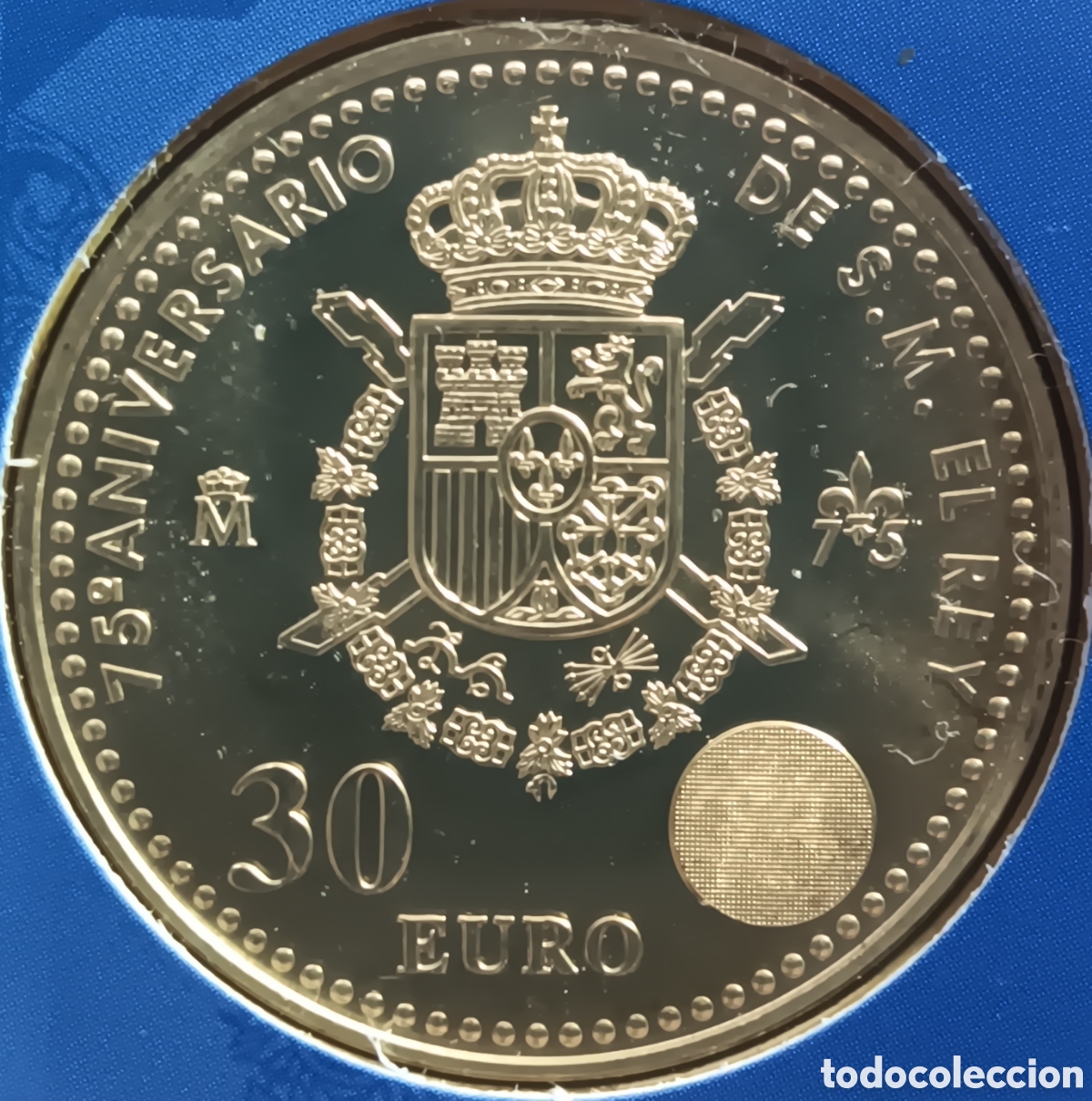 Monete FNMT: 2013, CARTERA FNMT 75 ANIVERSARIO DE SU MAJESTAD EL REY DON JUAN CARLOS I, MONEDA DE 30&euro;