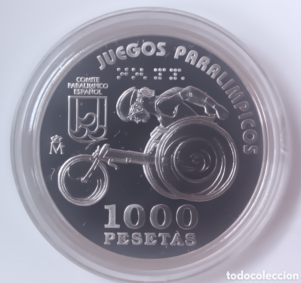 Monete FNMT: 2000, JUEGOS PARAL&Iacute;MPICOS SIDNEY 2000, ATLETISMO EN SILLA DE RUEDAS 1000 PTS.