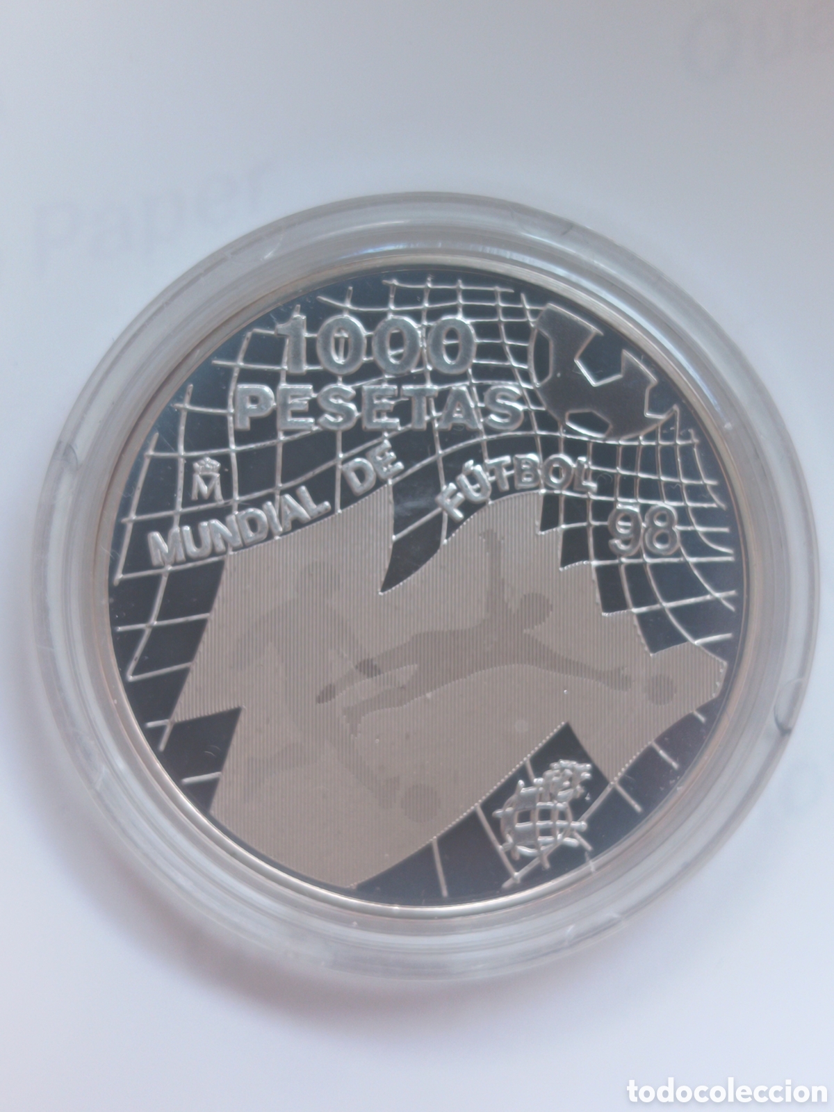 Monedas FNMT: 1998, MUNDIAL 98 DE F&Uacute;TBOL, MONEDA DE 1000 PESETAS.