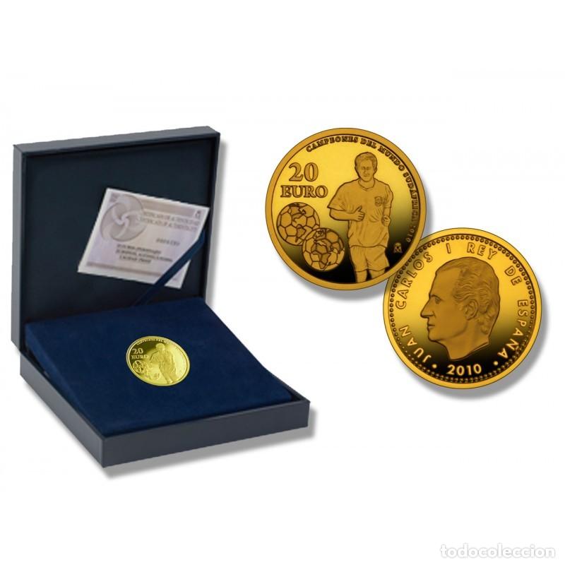 Monedas FNMT: ESPA&Ntilde;A 20 Euros ORO a&ntilde;o 2010. CAMPEONES DEL MUNDO SUDAFRICA 2010.