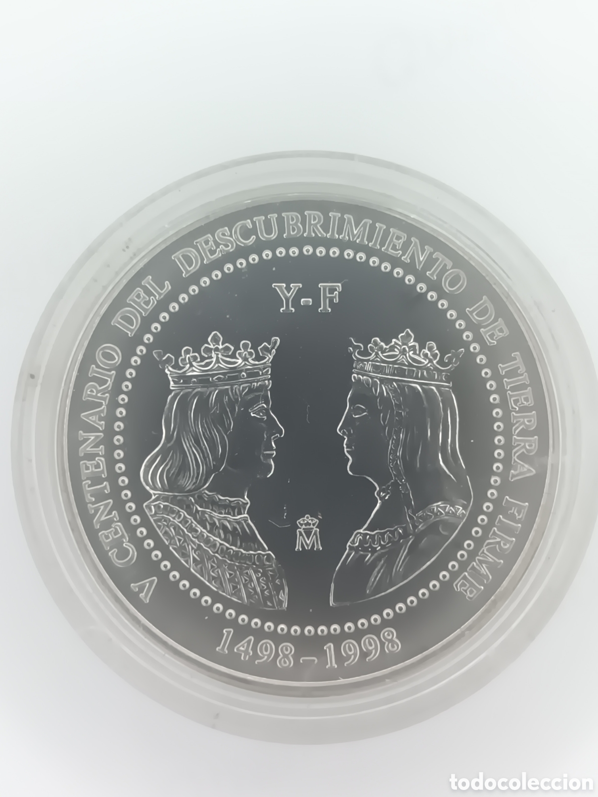 Monedas FNMT: 1998, 500 ANIVERSARIO DEL DESCUBRIMIENTO DE TIERRA FIRME. VENEZUELA, MONEDA DE 3 EUROS.