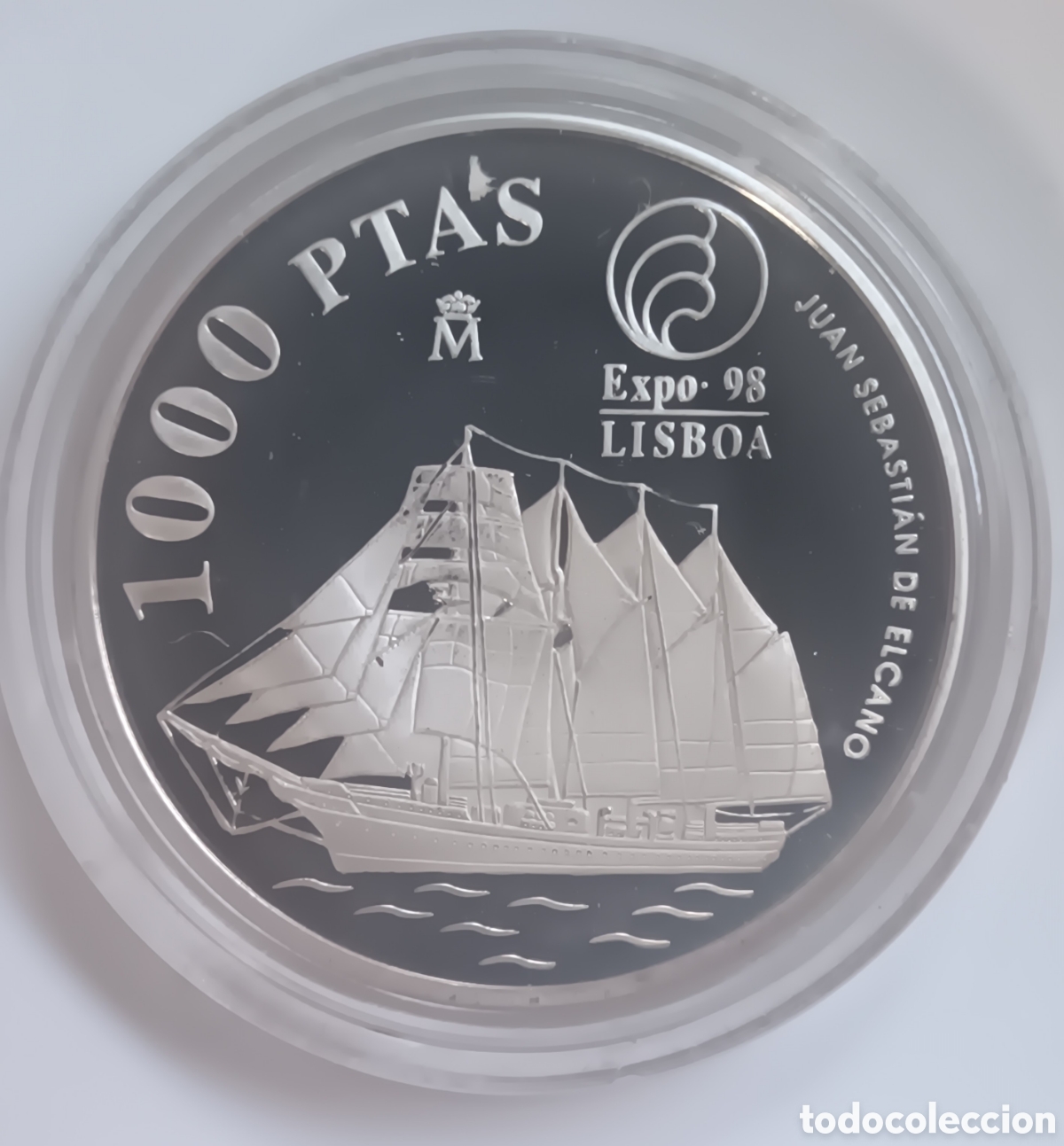 Monedas FNMT: 1998, EXPO 98 LISBOA, MONEDA DE 1000 PESETAS.