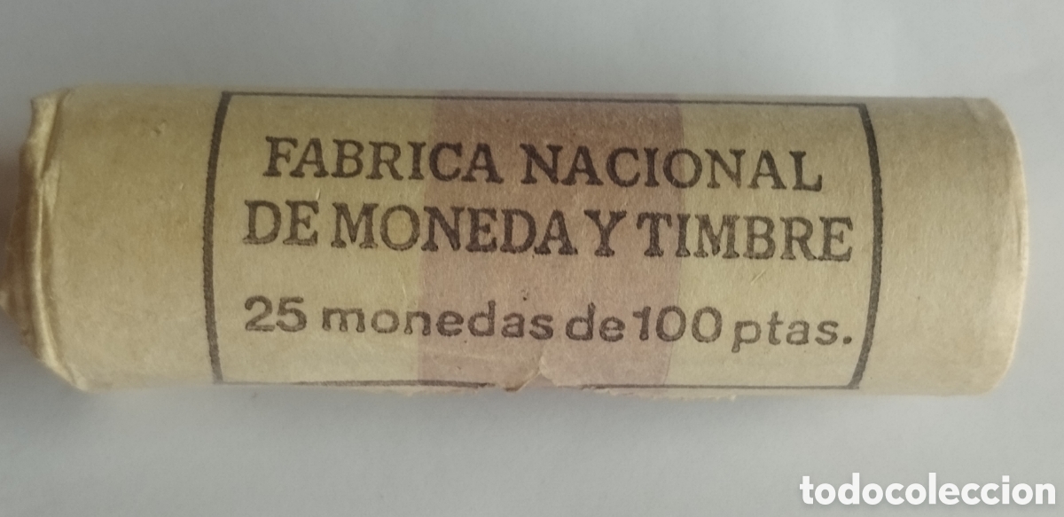 Monnaies FNMT: CARTUCHO DE LA FNMT DE 100 PESETAS JUAN CARLOS I 1992 ( 25 MONEDAS)