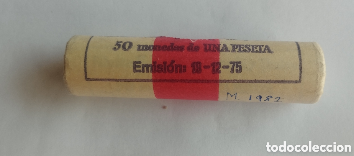 FNMT-M&uuml;nzen: CARTUCHO DE LA FNMT DE 1 PESETA JUAN CARLOS I 1982 ( 50 MONEDAS )