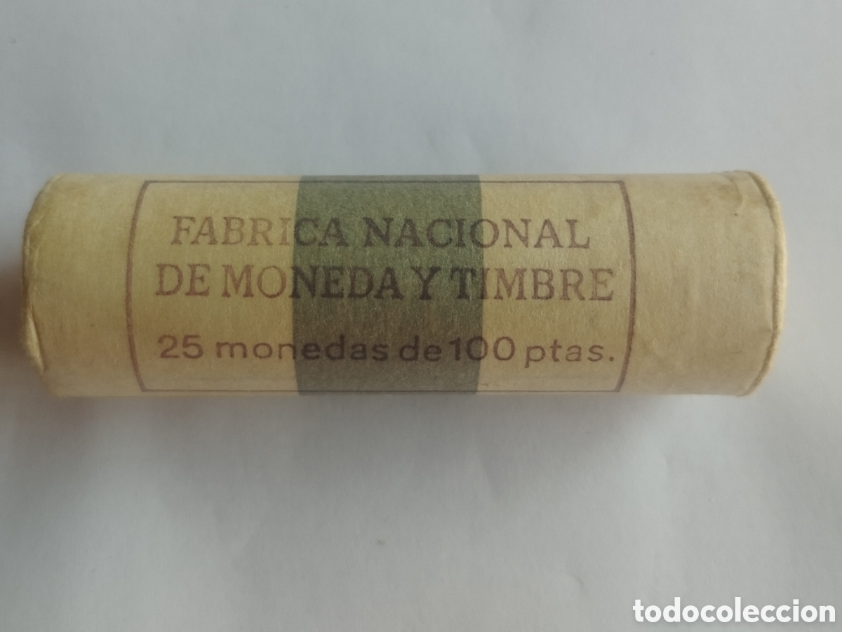 FNMT-M&uuml;nzen: CARTUCHO DE LA FNMT DE 100 PESETAS JUAN CARLOS I 1990 ( 25 MONEDAS )