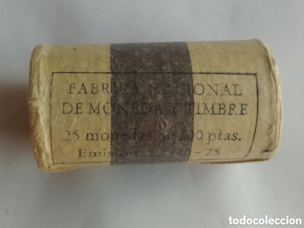 FNMT-M&uuml;nzen: CARTUCHO DE LA FNMT DE 100 PESETAS JUAN CARLOS I 1975 ESTRELLA 76 (25 MONEDAS)