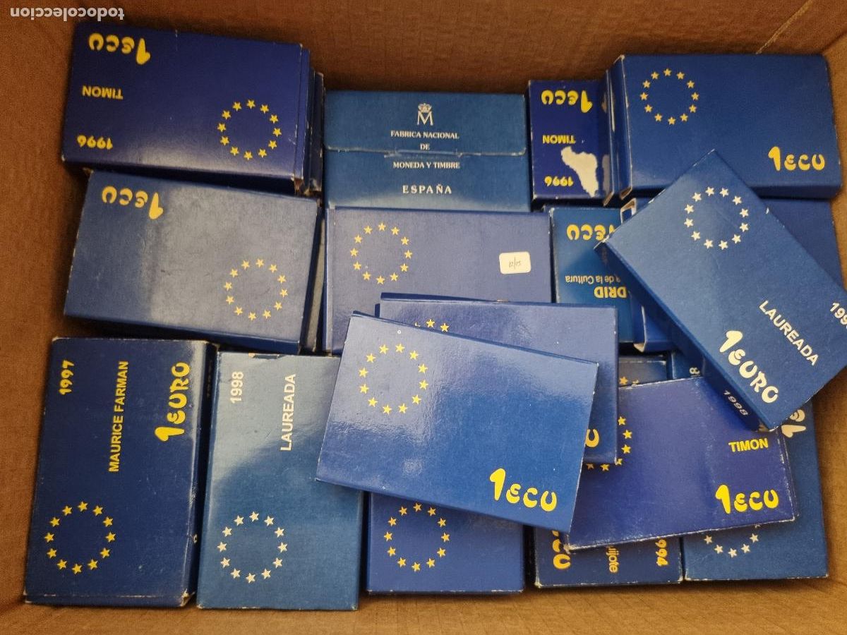 Monedas FNMT: 1 MONEDA DE 1 ECU O 1 EURO DE PLATA CON ESTUCHE ORIGINAL