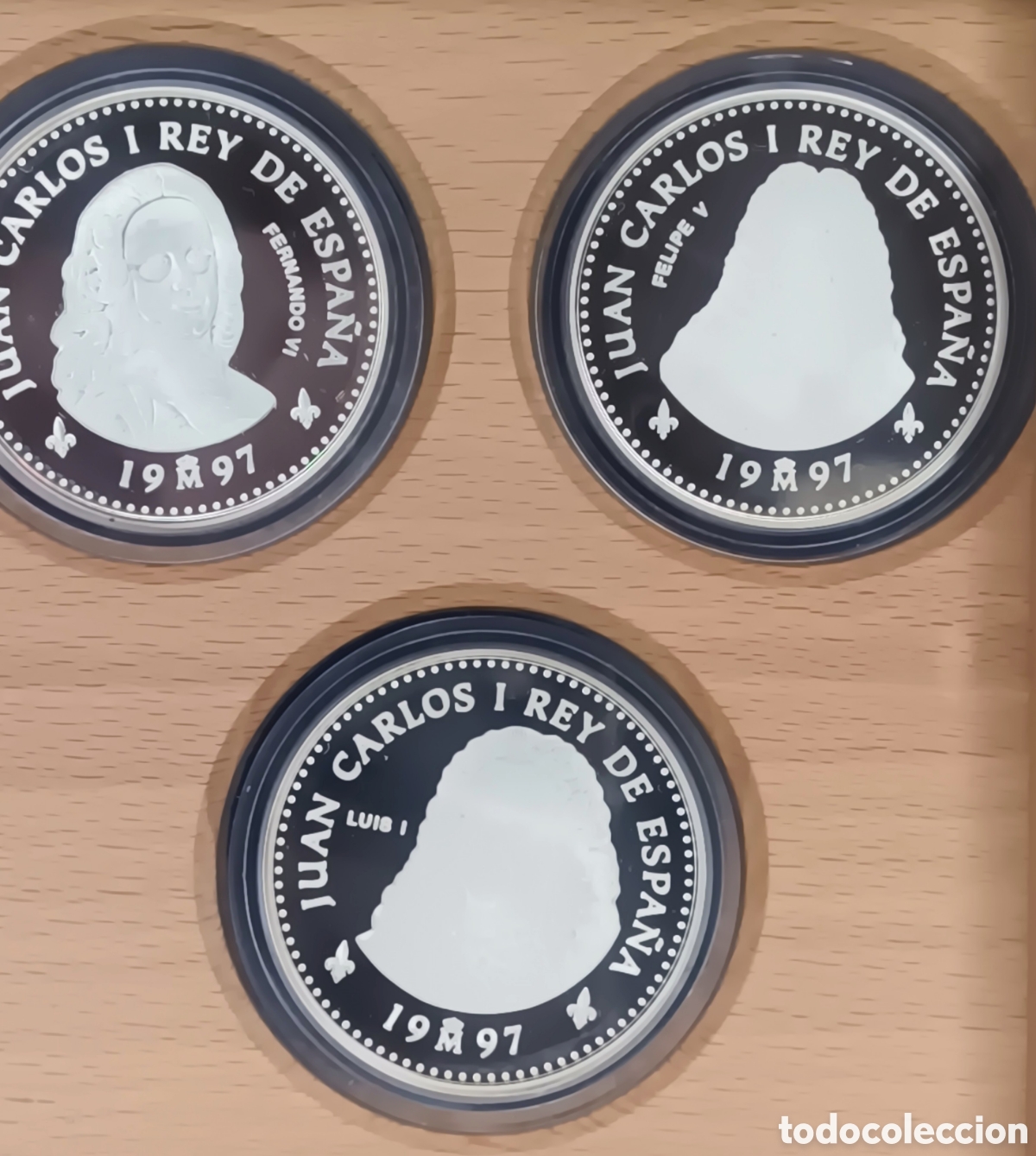 Monedas FNMT: 1997, 1&ordf; SERIE CASA DE BORBONES EN PLATA - Foto 6