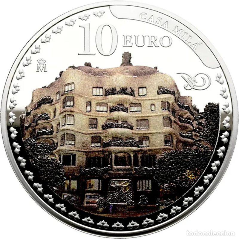 Monedas FNMT: ESPA&Ntilde;A 10 EURO PLATA PROOF FNMT 2026 A&Ntilde;O GAUDI CASA MIL&Agrave;
