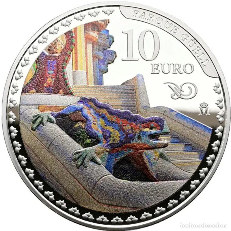 Monedas FNMT: ESPA&Ntilde;A 10 EURO PLATA PROOF FNMT 2026 A&Ntilde;O GAUDI PARQUE G&Uuml;ELL