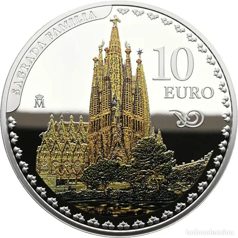 Monedas FNMT: ESPA&Ntilde;A 10 EURO PLATA PROOF FNMT 2026 A&Ntilde;O GAUDI SAGRADA FAMILIA