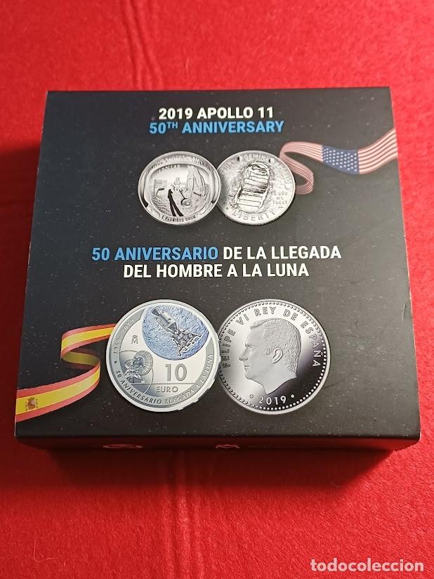 Monedas FNMT: 2019 SET MONEDAS APOLLO 11 LLEGADA A LA LUNA