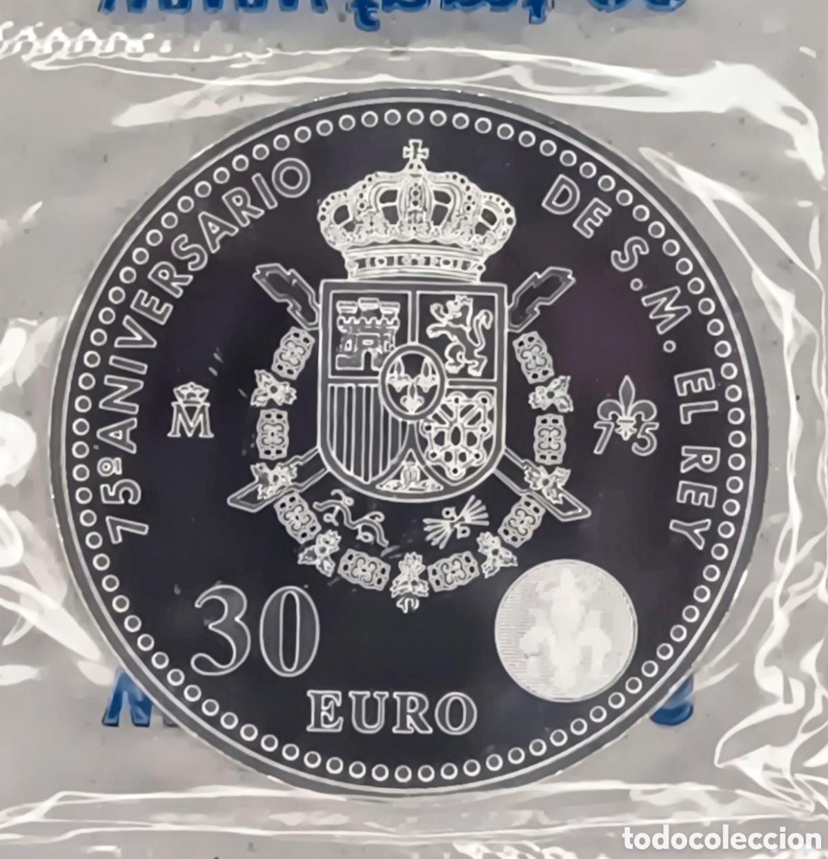 Monedas FNMT: 2013, MONEDA DE 30 EUROS, 75&ordm; ANIVERSARIO DE SU MAJESTAD EL REY DON JUAN CARLOS I.
