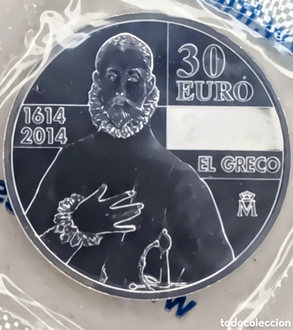 Monedas FNMT: 2014, MONEDA DE 30 EUROS, IV CENTENARIO DE LA MUERTE DE &rdquo;EL GRECO&rdquo;.
