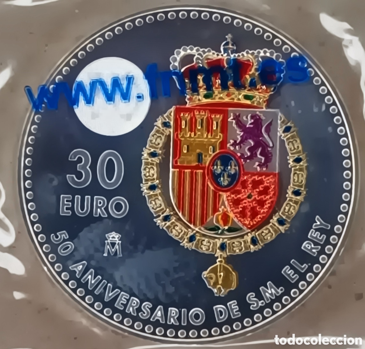 Monedas FNMT: 2018, MONEDA DE 30 EUROS, 50 ANIVERSARIO DE SU MAJESTAD EL REY FELIPE VI.