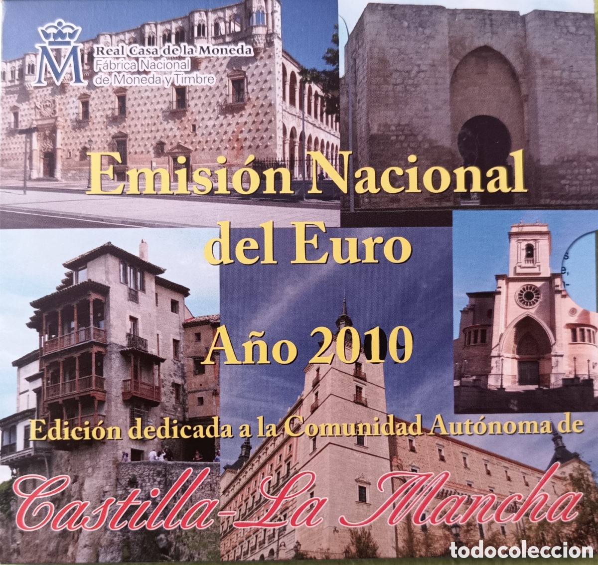 Monedas FNMT: 2010, CASTILLA LA MANCHA Y CASTILLA Y LE&Oacute;N, DOS EUROSETS DE COMUNIDADES Y CIUDADES AUT&Oacute;NOMAS ESPA&Ntilde;A.