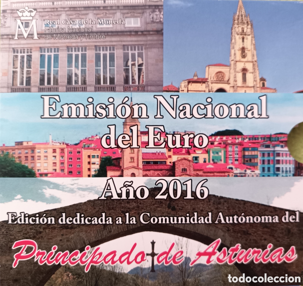 Monedas FNMT: 2016, ASTURIAS, PA&Iacute;S VASCO Y MURCIA, TRES EUROSET COMUNIDADES Y CIUDADES AUT&Oacute;NOMAS DE ESPA&Ntilde;A.