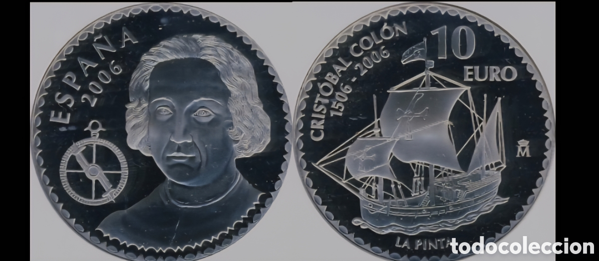 Monedas FNMT: 10&euro; plata 2006 La Pinta 2006 Crist&oacute;bal Col&oacute;n