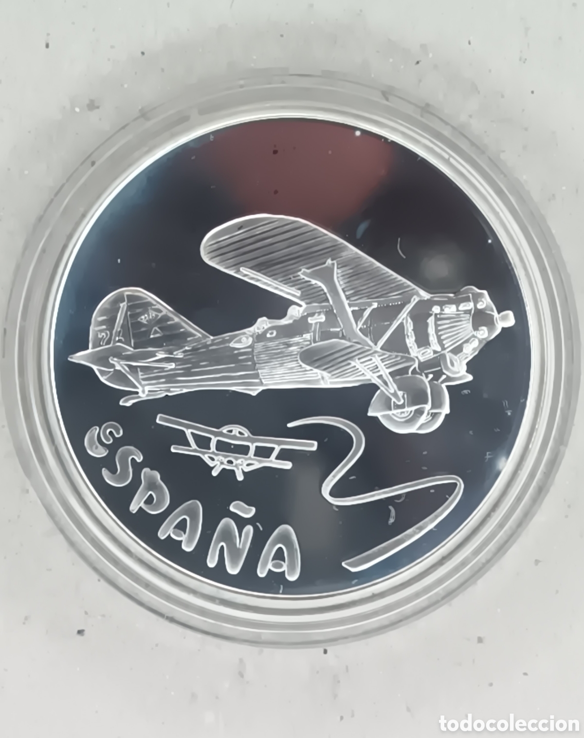 FNMT-M&uuml;nzen: 1997, NIUEPORT, MONEDA DE 5 EUROS DE LA COLECCI&Oacute;N HOMENAJE A LA AVIACI&Oacute;N ESPA&Ntilde;OLA.