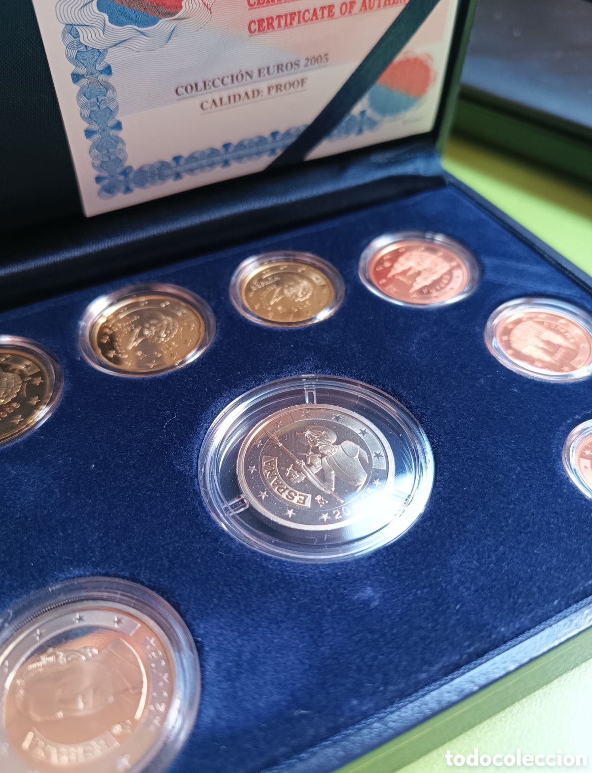 Monedas FNMT: 2005, EUROSET PROOF ESPA&Ntilde;A, CON MONEDA CONMEMORATIVA DEL QUIJOTE.