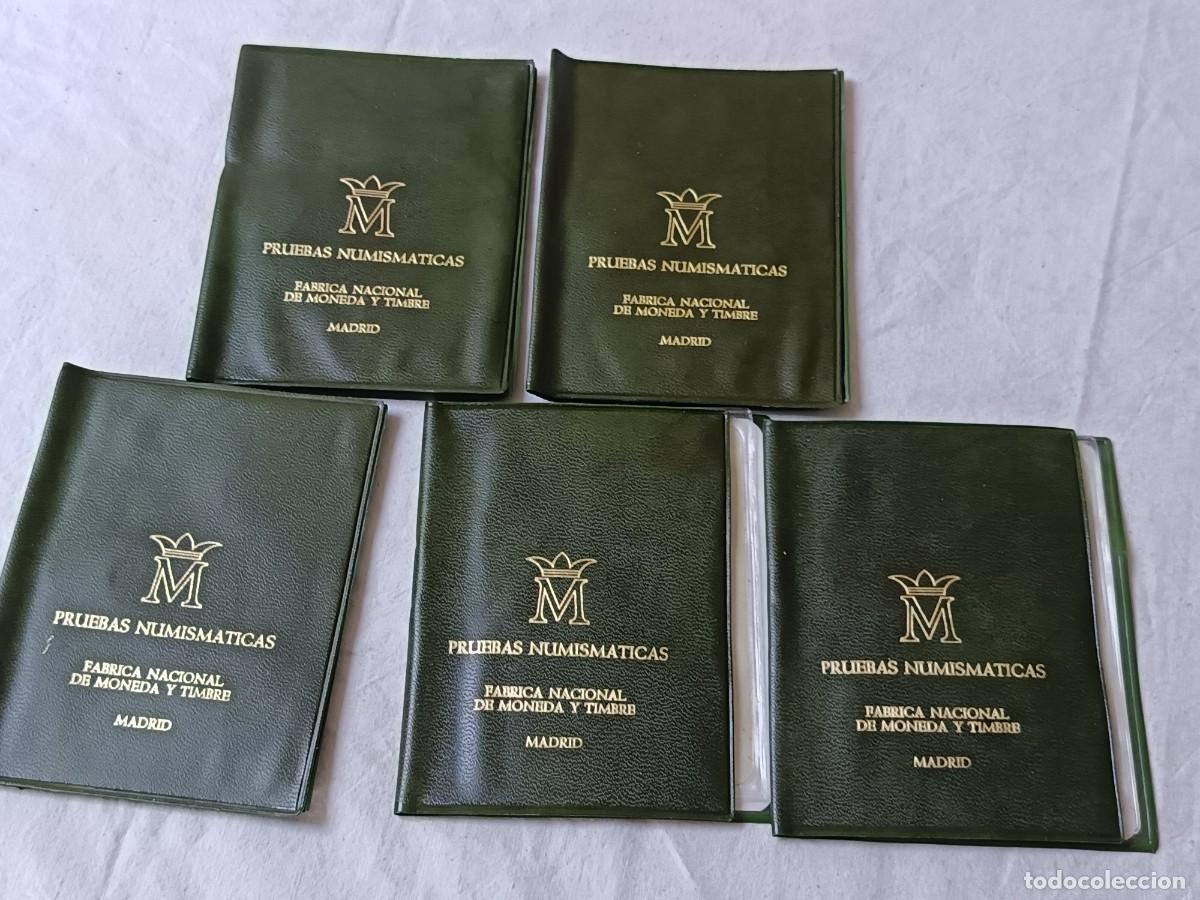 FNMT-M&uuml;nzen: Lote de 5 Estuches con Pruebas Numism&aacute;ticas, FNMT, 1977