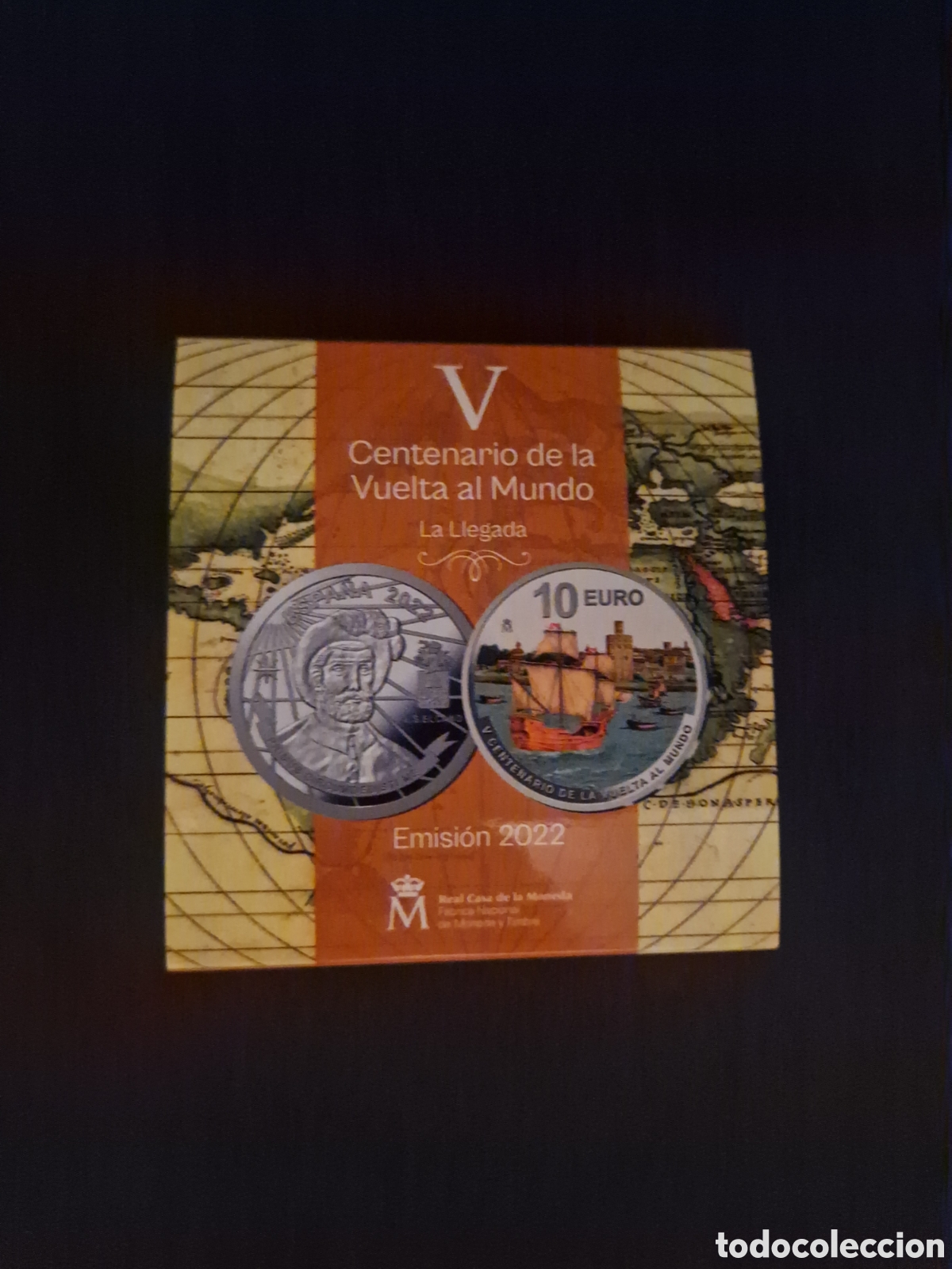 Monedas FNMT: Moneda 10 Euros V vuelta al mundo 2022