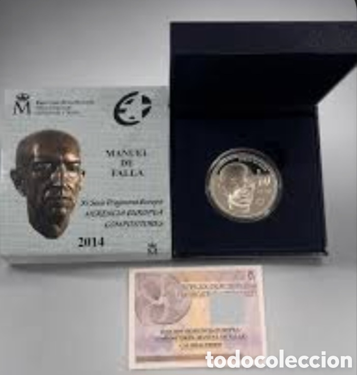 Moedas FNMT: Espa&ntilde;a 10&euro; Plata Proof 2014 Manuel de Falla..RRR