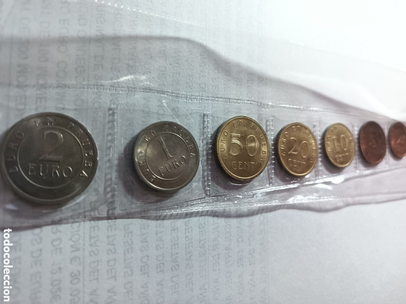 Monedas FNMT: 1998, EUROS DE CHURRIANA, 5 SERIES DEL PRIMER ENSAYO GENERAL DE LA MONEDA &Uacute;NICA EN TODA EUROPA.