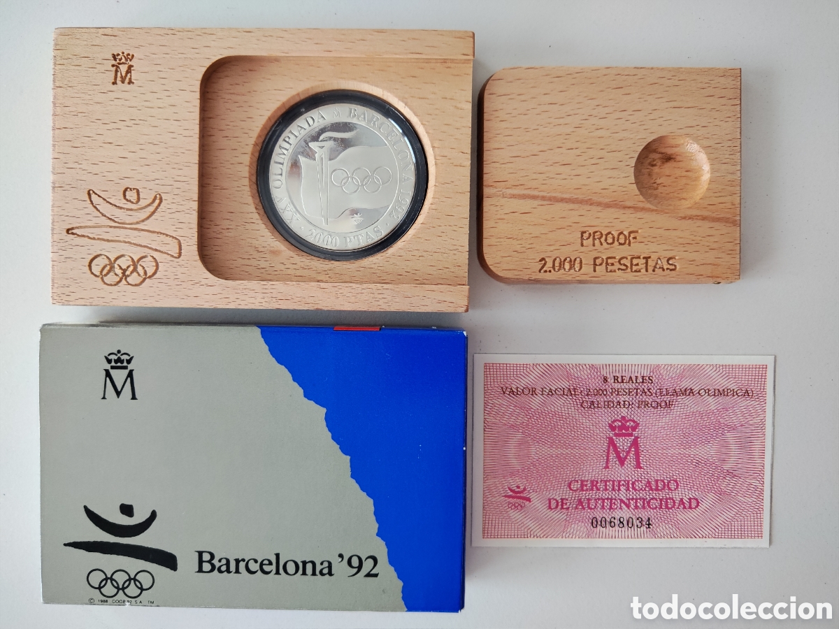 Monedas FNMT: Juegos Ol&iacute;mpicos Barcelona'92 - Moneda PLATA 27gr. - 2000 ptas. 1991 (serie III) - &rdquo;LLAMA OL&Iacute;MPICA&rdquo;