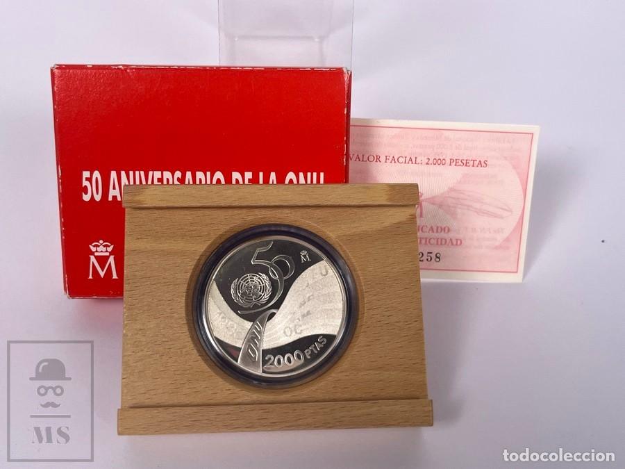 Monedas FNMT: Moneda 2000 ptas de Plata- 50 Aniversario de la ONU - PROOF - FNMT 1995