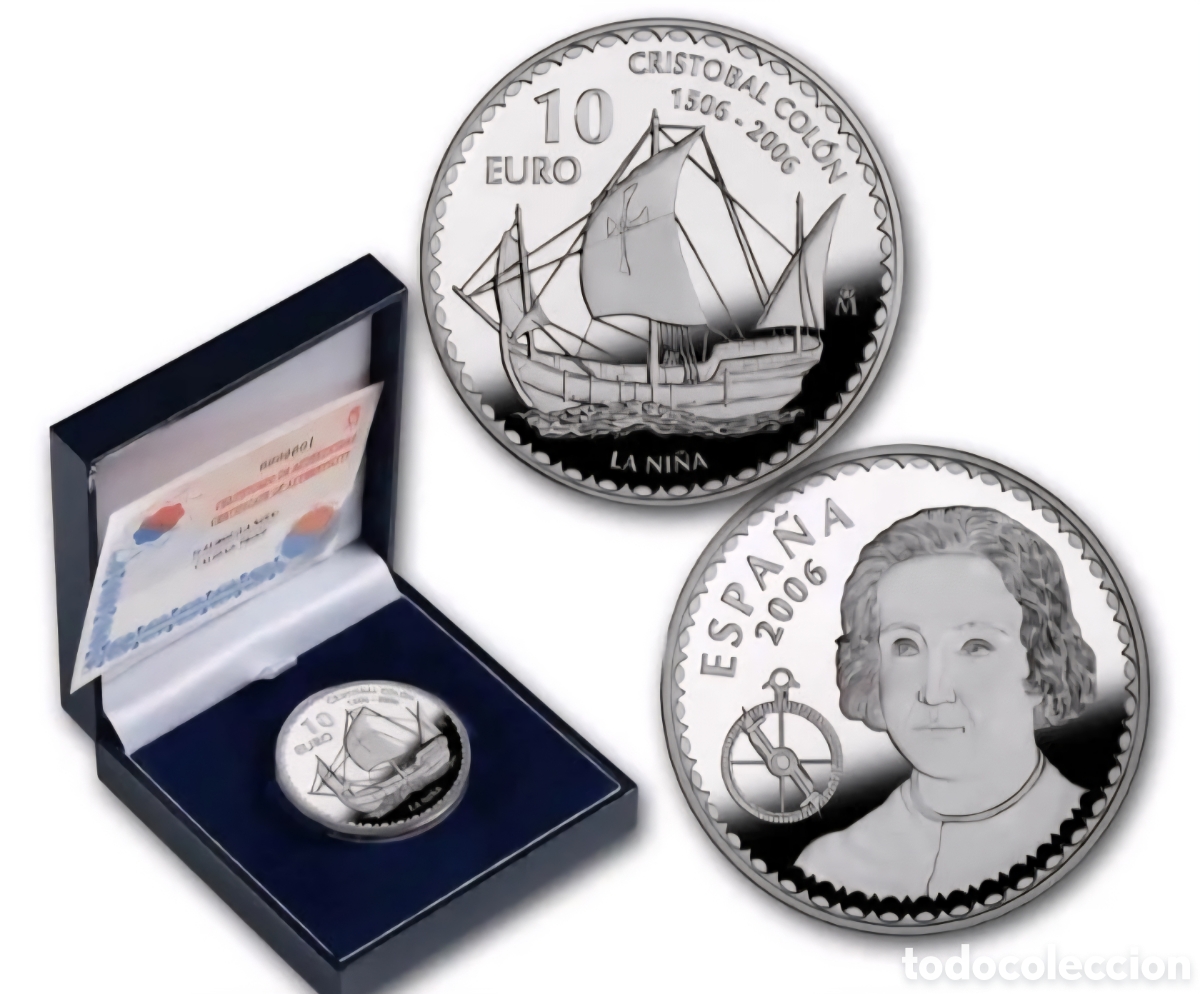 Monedas FNMT: 10&euro; 2006 crist&oacute;bal col&oacute;n la ni&ntilde;a
