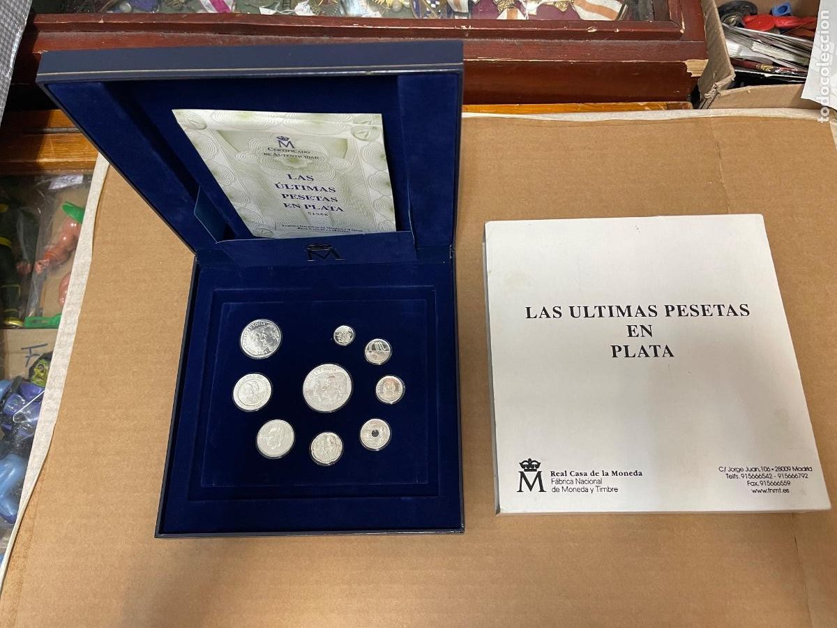 Monedas FNMT: Estuche - Las Ultimas Pesetas en Plata 925 milesimas - A&ntilde;o 2001 FNMT - Certificado Numerado bajo