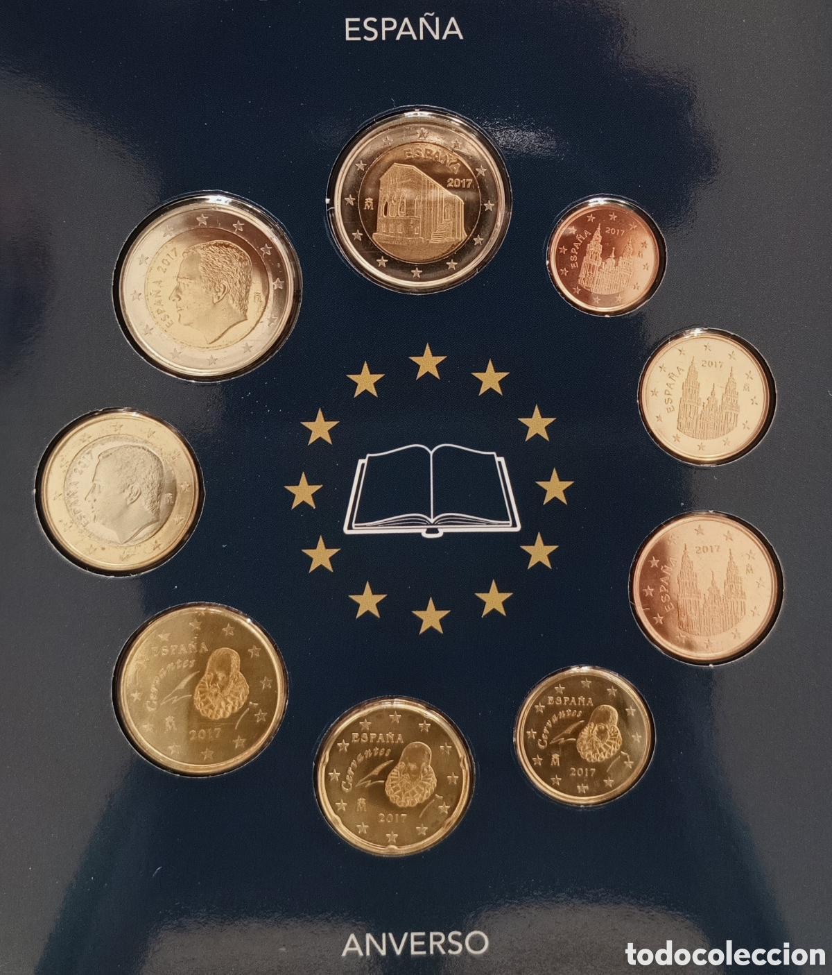 FNMT Coins: 2017, EUROSET ESPA&Ntilde;A, EMISI&Oacute;N NACIONAL DEL EURO 2017, 25 ANIVERSARIO DEL TRATADO DE LA UNI&Oacute;N EUROPEA