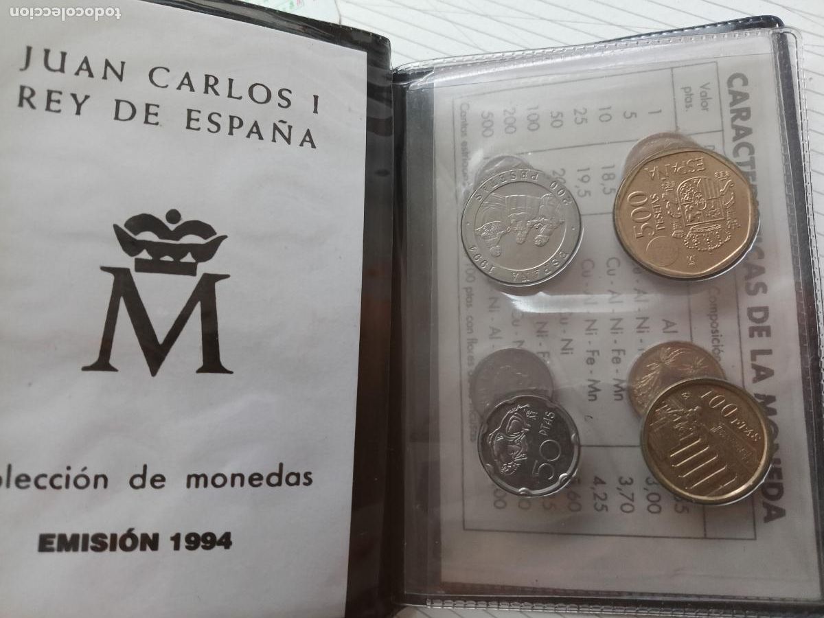 Monedas FNMT: ESPA&Ntilde;A - CARTERA DE LAS MONEDAS ESPA&Ntilde;OLAS DEL A&Ntilde;O 1994 SC - Foto 2