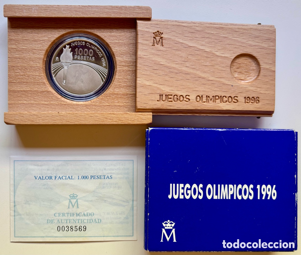 Monedas FNMT: Estuche Moneda PLATA 1000 Pesetas 1996 Juegos Ol&iacute;mpicos. FNMT