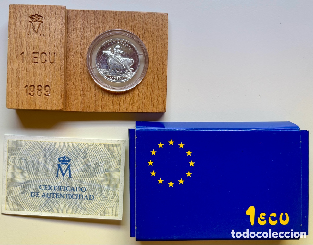 Monedas FNMT: Estuche Moneda PLATA 1 ECU 1989 FNMT