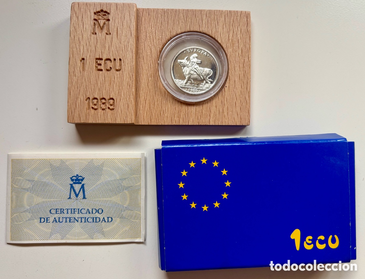 Monedas FNMT: Estuche Moneda PLATA 1 ECU 1989 FNMT
