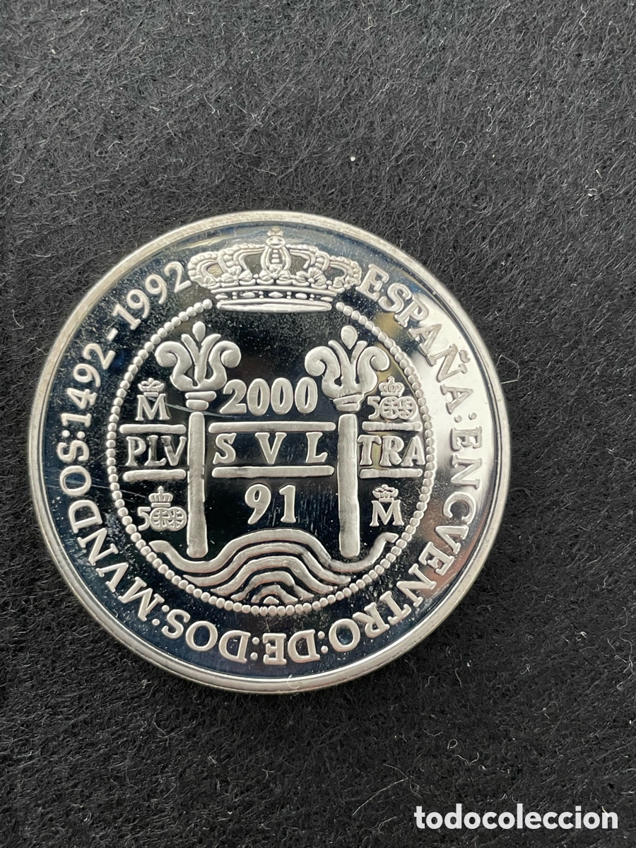 Monedas FNMT: ESPA&Ntilde;A 1991 &ldquo;Encuentro entre dos mundos&rdquo; 2000 pesetas Plata