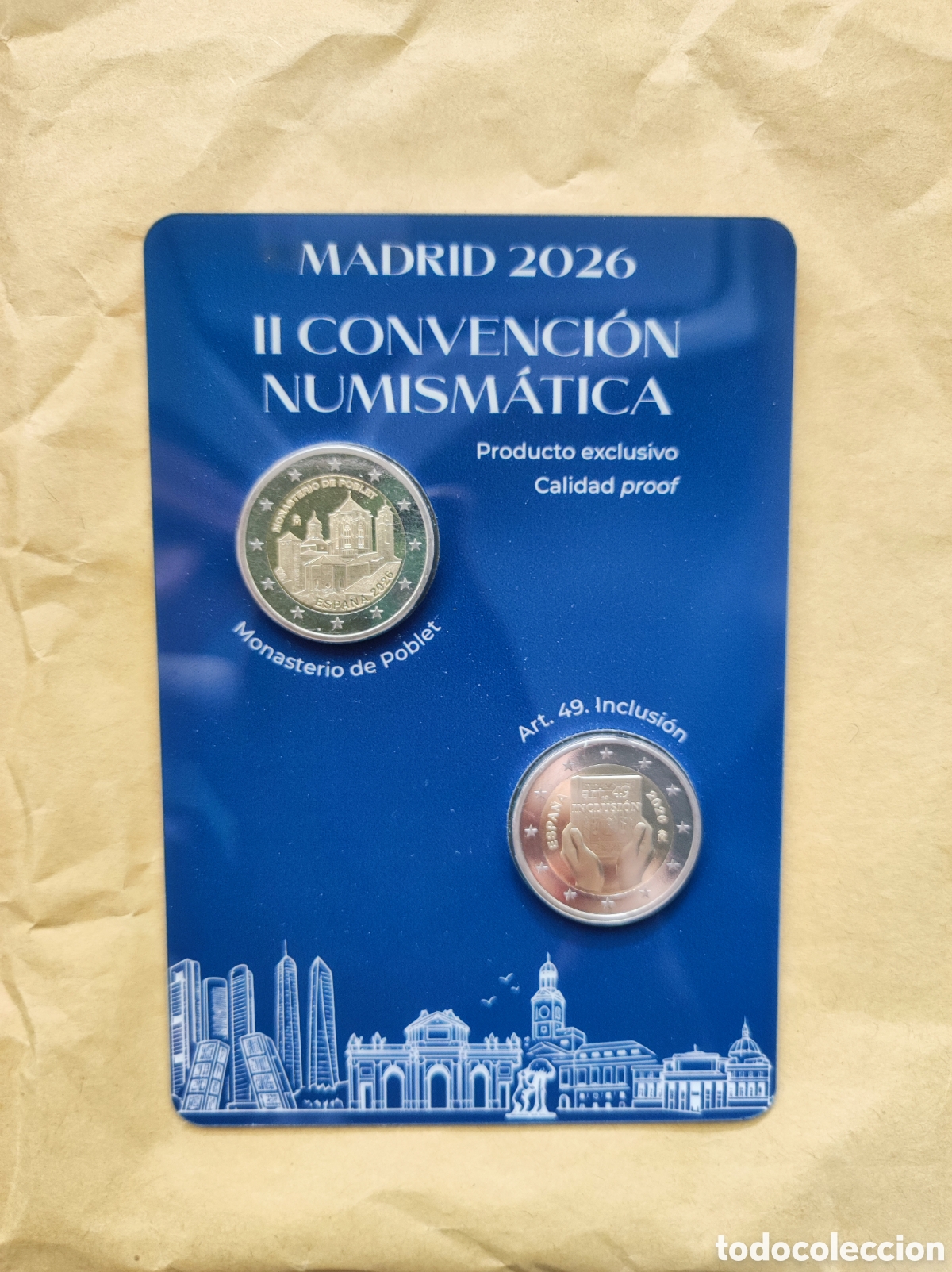 Monedas FNMT: Coincard 2&euro; Madrid Espa&ntilde;a 2026