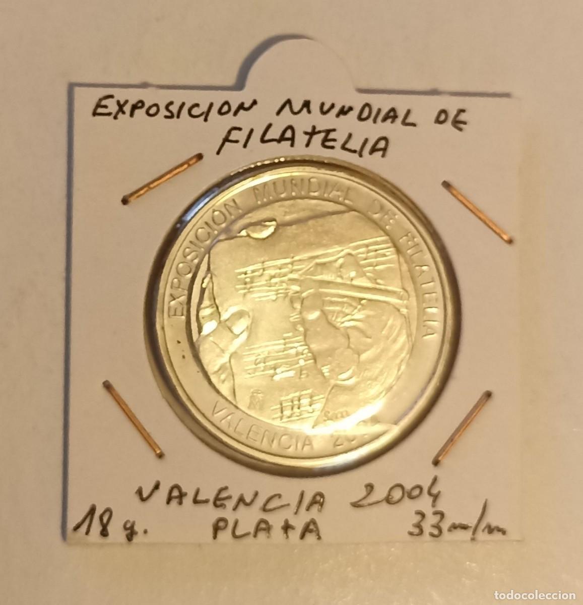 Monnaies FNMT: SERIE DE 4 MEDALLAS DE LA EXPOSICI&Oacute;N MUNDIAL DE FILATELIA VALENCIA 2004