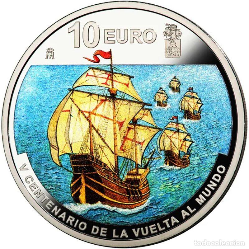 Monedas FNMT: ESPA&Ntilde;A 10 EURO PLATA PROOF FNMT CENTENARIO DE LA VUELTA AL MUNDO 2019