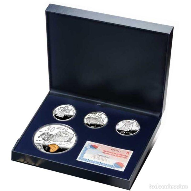 Monedas FNMT: ESPA&Ntilde;A FNMT SALVADOR DALI 2004 SERIE PLATA 3x 10 EURO + 50 EURO