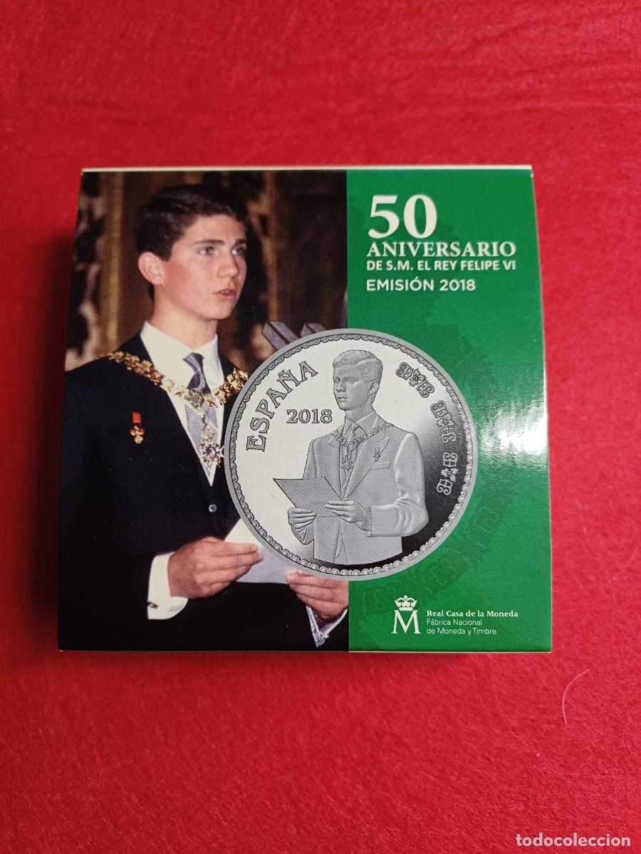 Monedas FNMT: Moneda 10&euro; 2018 Felipe VI 50 Aniversario DISCURSO