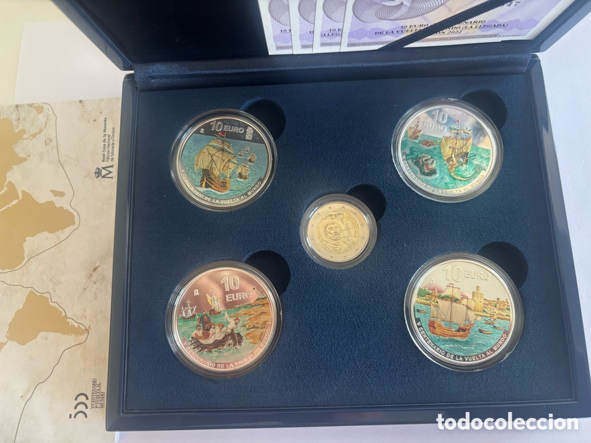 Monedas FNMT: ESPA&Ntilde;A * SERIE FNMT V CENTENARIO DE LA VUELTA AL MUNDO