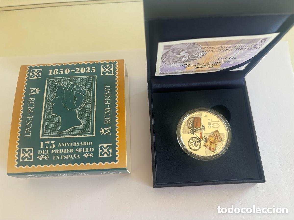 Monedas FNMT: ESPA&Ntilde;A * 10 EURO 2025 * 175 ANIVERSARIO DEL PRIMER SELLO * PLATA