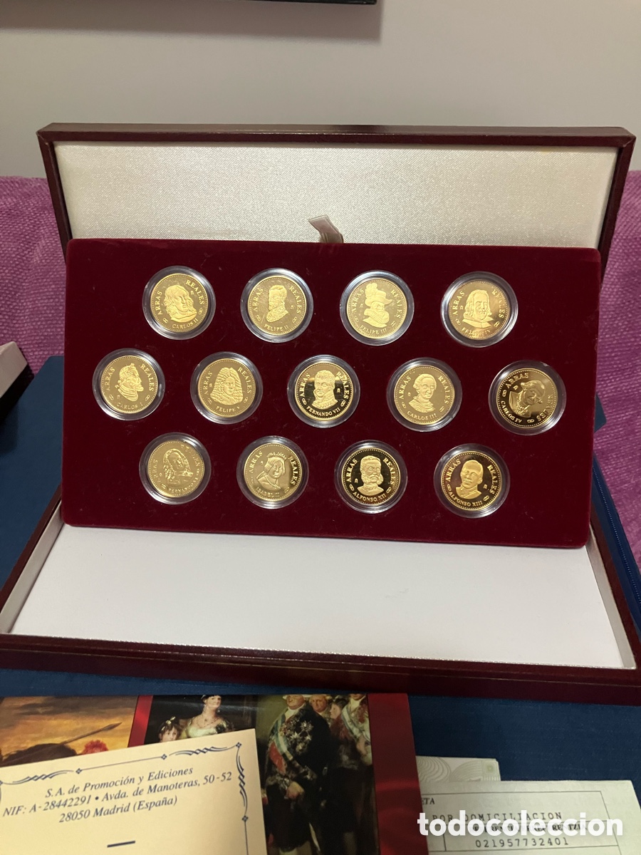 Monedas FNMT: Colecci&oacute;n 13 Arras Reales FNMT. Plata De Ley Ba&ntilde;ada En Oro. Estuche Y Certificado