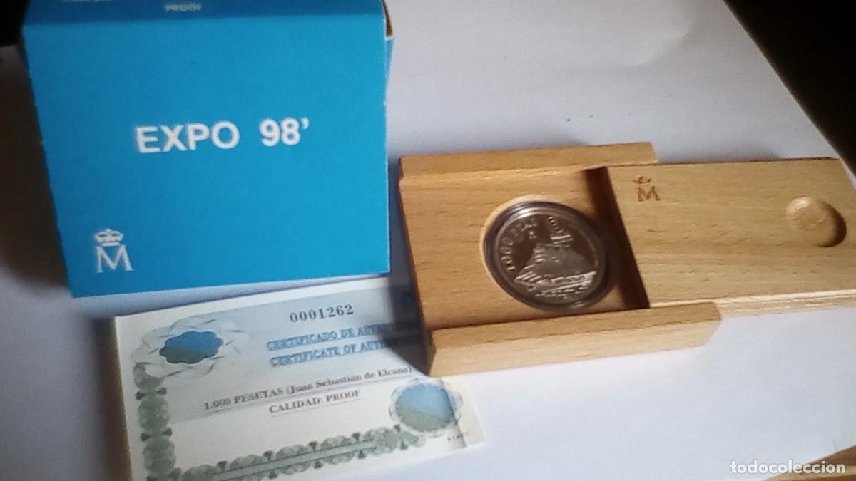 Monedas FNMT: 1000 PESETAS PLATA 1998. EXPO 98 - JUAN SEBASTIAN ELCANO - ESTUCHE + CERTIFICADO