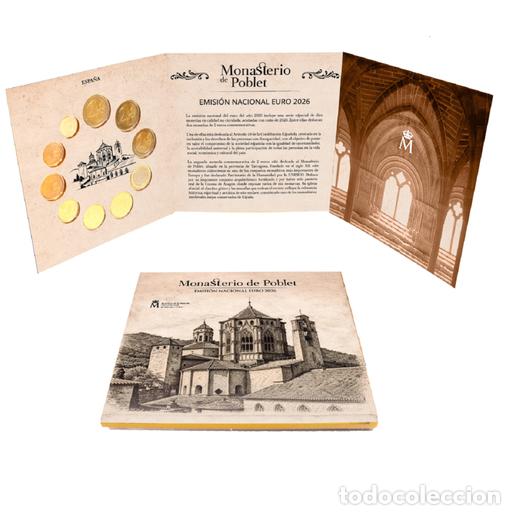 Monedas FNMT: EUROSET 2026. MONASTERIO DE POBLET. FNMT-RCM. CARTERA OFICIAL NUMERADA (10 PIEZAS). SC