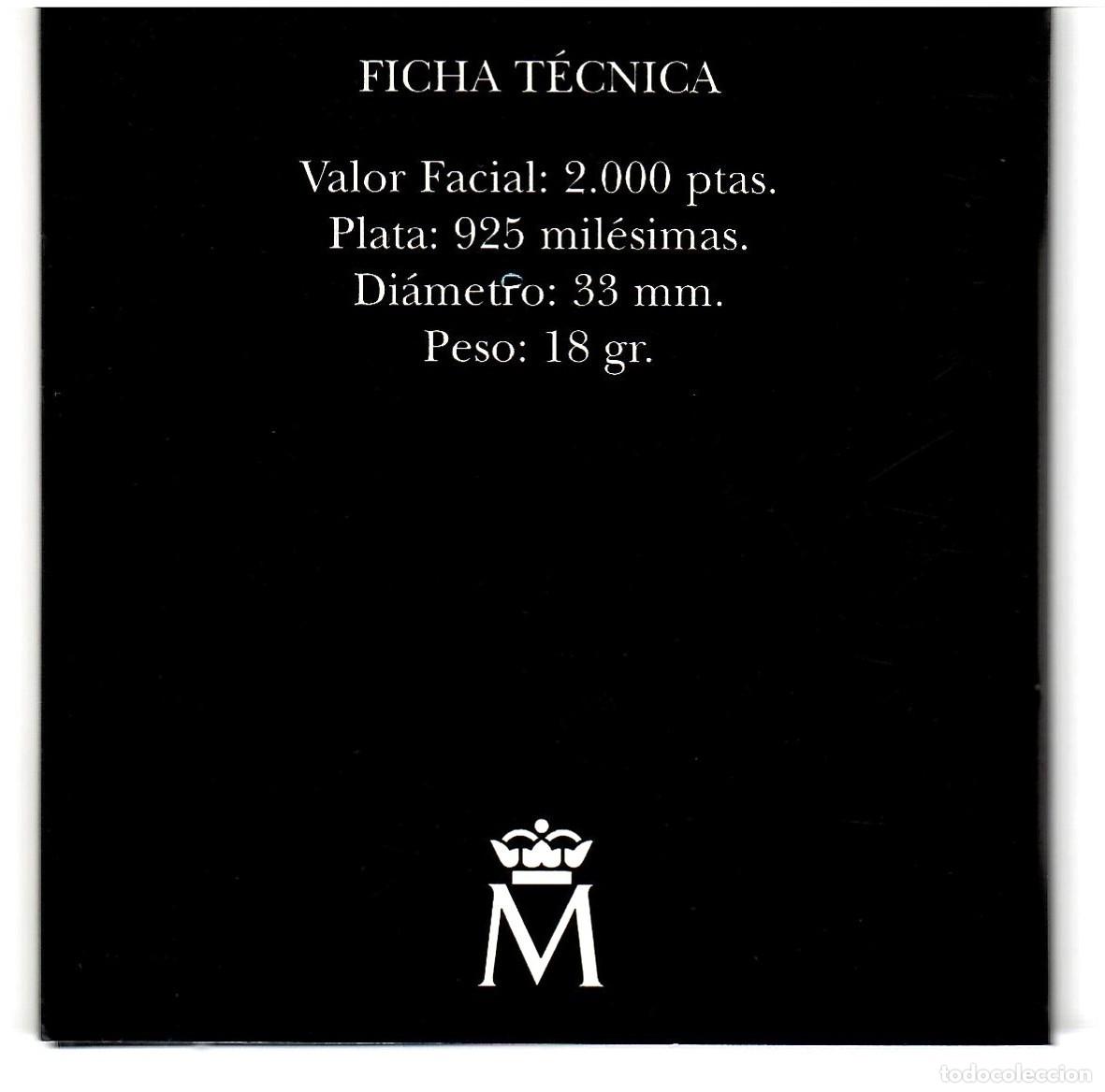Monedas FNMT: CARTERA MONEDA 2000 PTS 1995 PLATA - Foto 2
